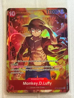 Set Of 3 Sealed Promo One Piece Card Treasure Booster Monkey.D.Luffy ST10-006 - Image 5