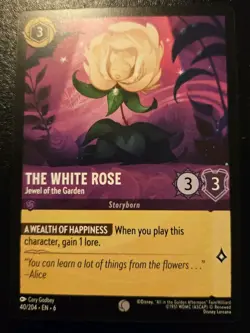 The White Rose - Jewel Of The Garden 40/204 Common Azurite Sea Disney Lorcana - Image 1