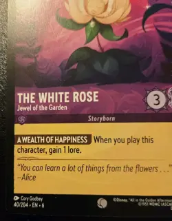 The White Rose - Jewel Of The Garden 40/204 Common Azurite Sea Disney Lorcana - Image 4