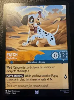 Patch - Playful Pup 25/204 Uncommon Reign Of Jafar Disney Lorcana TCG - Image 1