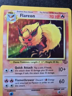 Pokemon Flareon Jungle Holo Card 3/64 NM Condition - Image 1