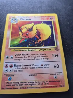 Pokemon Flareon Jungle Holo Card 3/64 NM Condition - Image 2