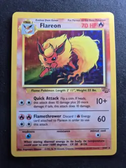 Pokemon Flareon Jungle Holo Card 3/64 NM Condition - Image 3