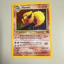 Flareon 3/64 - Jungle Unlimited Holo Rare Pokemon Card - NM - Image 1