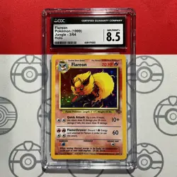 CGC NM/MINT+ 8.5 Flareon 3/64 1999 Jungle Pokemon Card 1022 - Image 1
