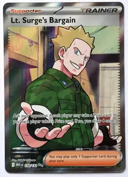 Lt. Surge's Bargain 170/132 - Pokemon TCG -Mega Evolution Ultra Rare Holo - M/NM - Image 1