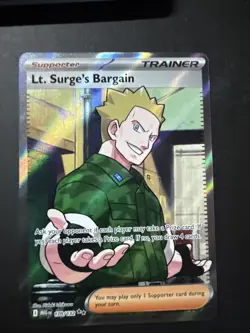 Pokemon TCG Lt. Surge's Bargain 170/132 Ultra Rare ME01: Mega Evolution - NM - Image 1
