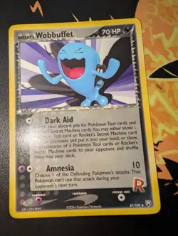 Pokemon TCG - ROCKET'S WOBBUFFET - 47/109 - RARE - TEAM ROCKET RETURNS 2004 - LP - Image 1