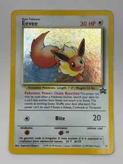Eevee 11 Black Star Promo Holo Rare WOTC Wizards Of The Coast Pokemon TCG LP- 11 - Image 1