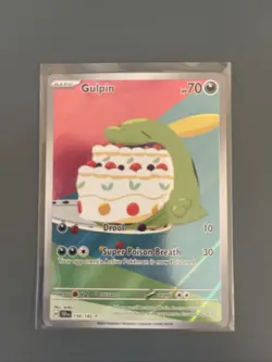 Pokemon Gulpin TCG Rare Holo Illustration Card 154/142 Sv07 Stellar Crown - Image 1