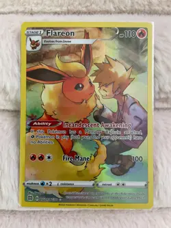 Pokemon Card TCG Flareon TG01/TG30 Brilliant Stars Trainer Gallery Holo | NM - Image 1