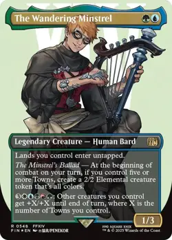 Magic The Gathering Surge Foil The Wandering Minstrel Borderless, FINAL FANTASY - Image 1