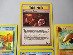 Kabuto 50/62 Omanyte 52/62 Omastar 40/62 Mysterious Fossil 4 Pokemon Card WOTC - Image 2