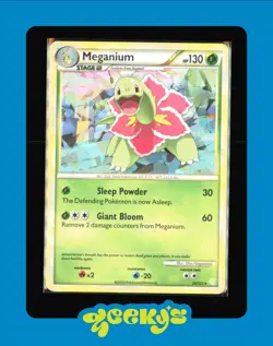 2010 Pokemon, Heartgold & Soulsilver Deck Exc., #26/123 Meganium, Ice Holo - Image 1