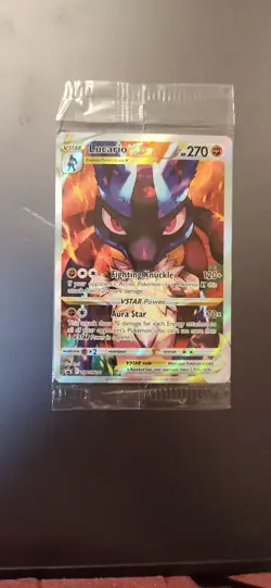 Pokemon TCG Lucario VSTAR SWSH291 SEALED Black Star Promo Crown Zenith - Image 1