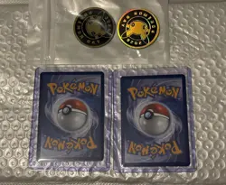 2 X Pokemon Pikachu 30th Anniversary Celebrations Holo Card 051/162 and Coin - Image 2