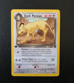 Pokemon Dark Persian 42/82 Team Rocket 1st Edition Vintage WOTC Uncommon - Image 2