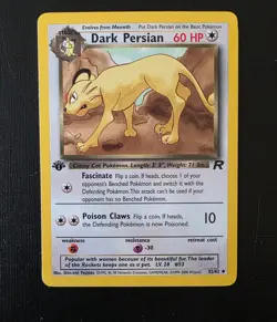 Pokemon Dark Persian 42/82 Team Rocket 1st Edition Vintage WOTC Uncommon - Image 4