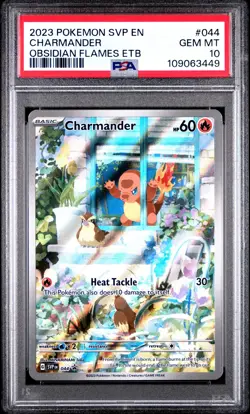 2023 Pokemon SVP SV Black Star Promo Charmander Obsidian Flames Etb PSA 10 #044 - Image 1