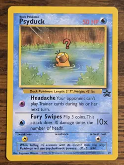 Pokemon Wotc Black Star Promo # 20 Psyduck,,not played - Image 1