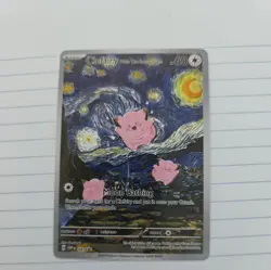 Pokemon Clefairy Starry Night Van Gogh Beautiful Moon FAN ART - Image 1