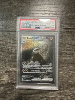 2025 Pokemon Black Bolt Excadrill EX Special Illustration Rare PSA 10 #168 - Image 1