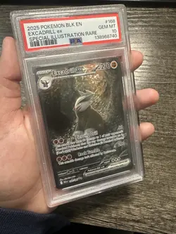 2025 Pokemon Black Bolt Excadrill EX Special Illustration Rare PSA 10 #168 - Image 3