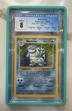 1999 POKEMON SPANISH BASE SET HOLO #2/102 BLASTOISE CGC 8 Blue Label! - Image 3