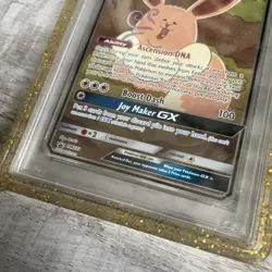 2019 POKEMON SM BLACK STAR PROMO #SM233 FULL ART/EEVEE GX PSA 9 w/ Card Guard - Image 3