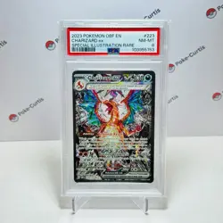 2023 POKEMON Charizard EX 223/197 Obsidian Flames SIR PSA NM-MT 8 - Image 1
