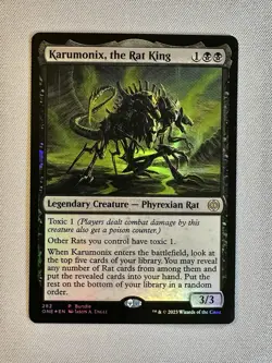 MTG Karumonix, the Rat King Phyrexia:All Will Be One Magic the Gathering FOIL NM - Image 1