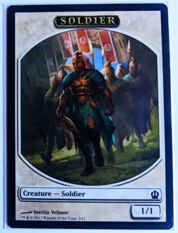 Soldier Token: Velinov (x4) ■ Theros ■ Magic the Gathering ■ Near Mint - Image 1