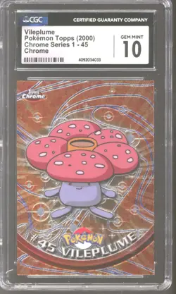 Pokemon Topps Chrome Vileplume 45 CGC 10 GEM MINT - Image 1