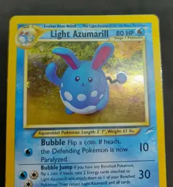 Light Azumarill 13/105 Neo Destiny Swirl Rare Holo Pokemon LP/HP *Pics UR WoTc - Image 1
