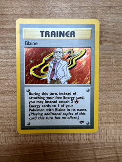Blaine 17/132 Pokemon TCG Unlimited Holo Rare Gym Challenge - NM - Image 1
