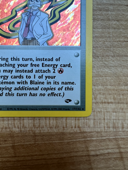 Blaine 17/132 Pokemon TCG Unlimited Holo Rare Gym Challenge - NM - Image 4
