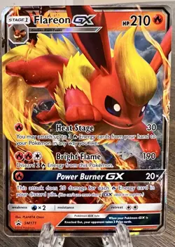 Flareon GX SM171 Sun & Moon Holo Pokemon TCG Promo Near Mint - Image 1