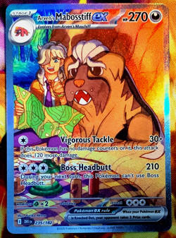 Pokemon Destined Rivals Arven's Mabosstiff ex 235/182 Holo SIR - Image 1