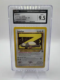 2002 Pokemon Snorlax Black Star Promos 49 Pokemon League CGC 9.5 MINT+ - Image 1