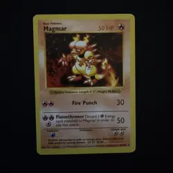 Magmar 036/102 Base Set (Shadowless) Uncommon Normal MP Pokemon 036/102 - Image 1