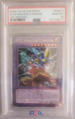 💎 Yugioh PSA 10 XYZ-Dragon Cannon 1st Edition Quarter Century Rare 💎 - Image 1