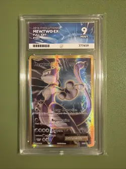 Pokemon TCG XY Evolutions Mewtwo EX Card 103/108 Ace Graded 9 - Image 1