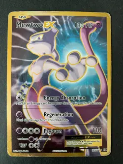 Pokemon TCG Mewtwo EX (Full Art) 103/108 Evolutions Holo HP / Damaged Condition - Image 1