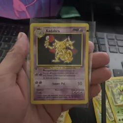 Pokemon Kadabra 32/102 Base Set Uncommon Card 1999 1st Edition Spanish - Image 1