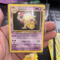 Pokemon Kadabra 32/102 Base Set Uncommon Card 1999 1st Edition Spanish - Image 2