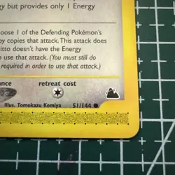 Pokemon 2003 Ditto Skyridge 51/144 Regular Non-Holo Common Card Vintage NM Mint - Image 4