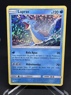 Lapras 5/12 Exclusive Sparkle Holo McDonald's 2019 Pokemon TCG Card - Image 2