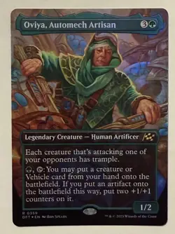 Oviya, Automech Artisan Borderless Foil - Aetherdrift MTG Magic the Gathering - Image 1
