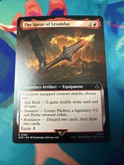The Spear of Leonidas (Extended Art) #165 (NM) Assassin's Creed ACR Magic MTG - Image 1