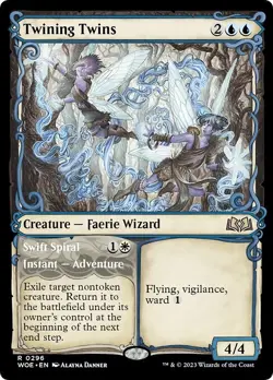 Showcase TWINING TWINS x4 mtg NM-M Wilds of Eldraine 4 Rare - Image 1